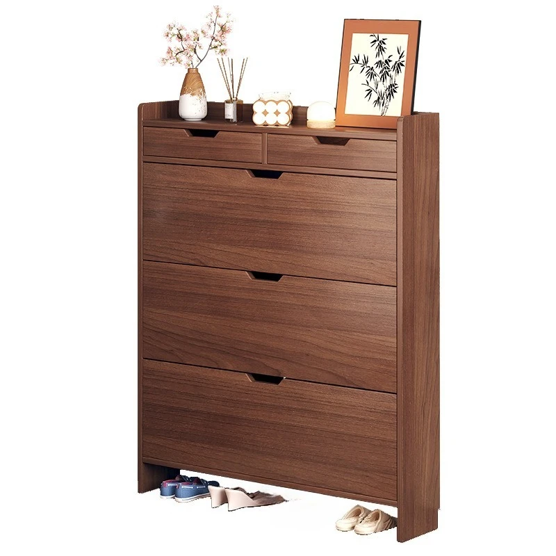Slim Entry Shoe Cabinet Simple Hall Storage Organizer Large Capacity for Corridor Small Home