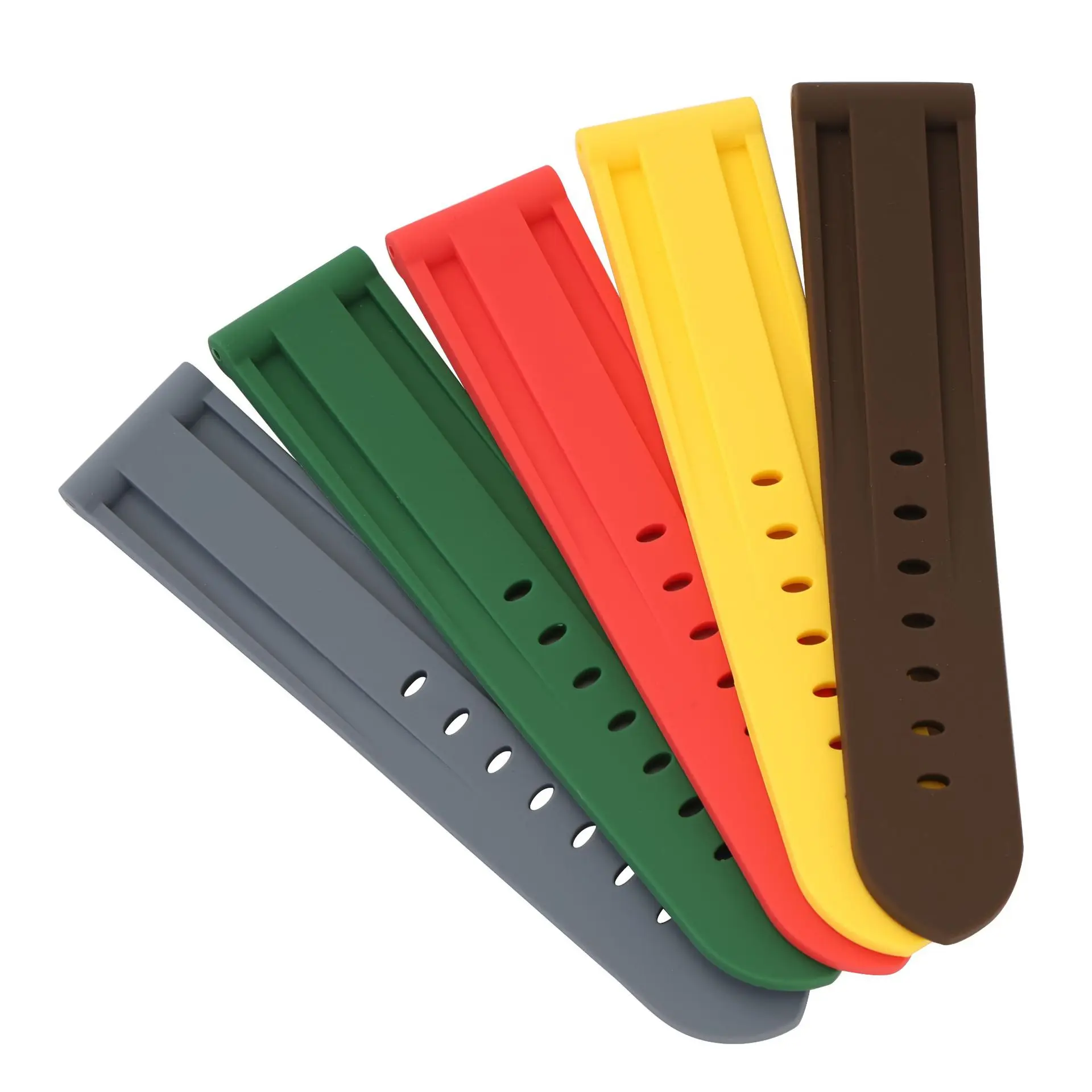 Fat Sea Pure Color Silicone Natural All-match Watch With 22mm24mm26mm Options Perna Sea Rubber Business Men Accessory Strap