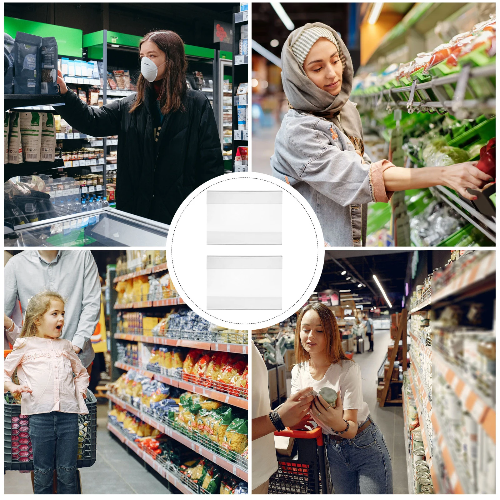 

5pcs Acrylic Sign Holder Clear Rack Transparent Label Stand For Price Tags Display Stand Desktop Price Rack Sturdy Lightweight