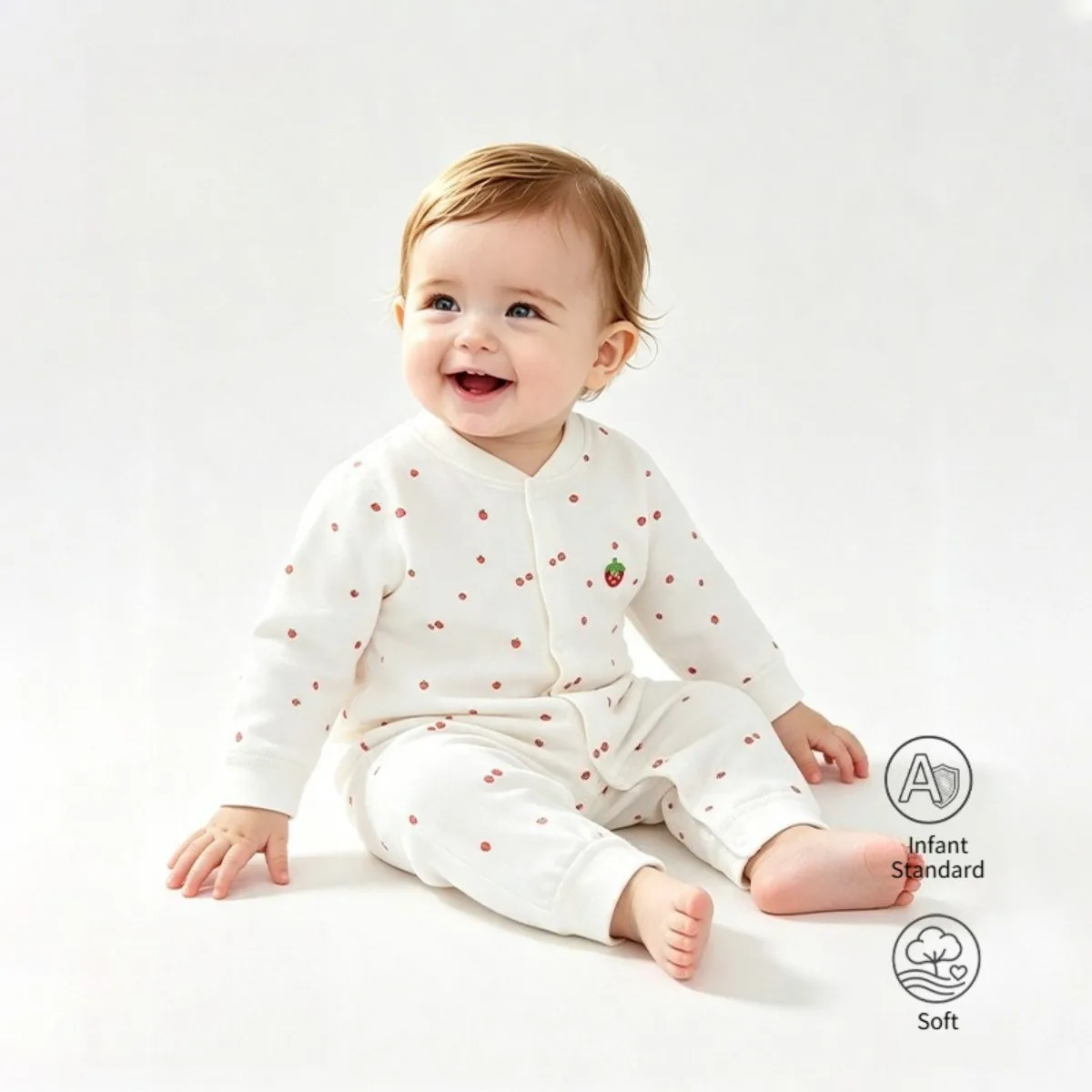 Newborn Baby Romper Long Sleeve Soft Cotton Onesie Front Snap Breathable Unisex Infant Bodysuit Spring Autumn Daily Wear 0-18M