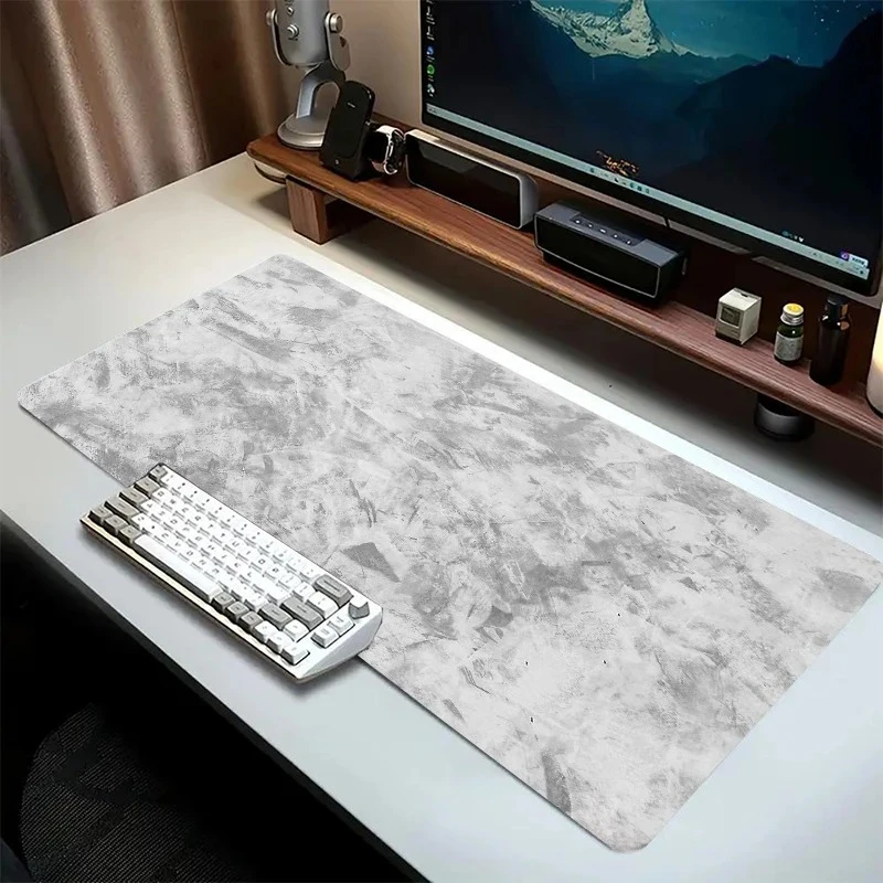 Extra Large Gaming Mouse Pad, Featuring A Minimalist Grey Design,durable Non-slip Rubber Base,perfect for Esports and PC Gaming.