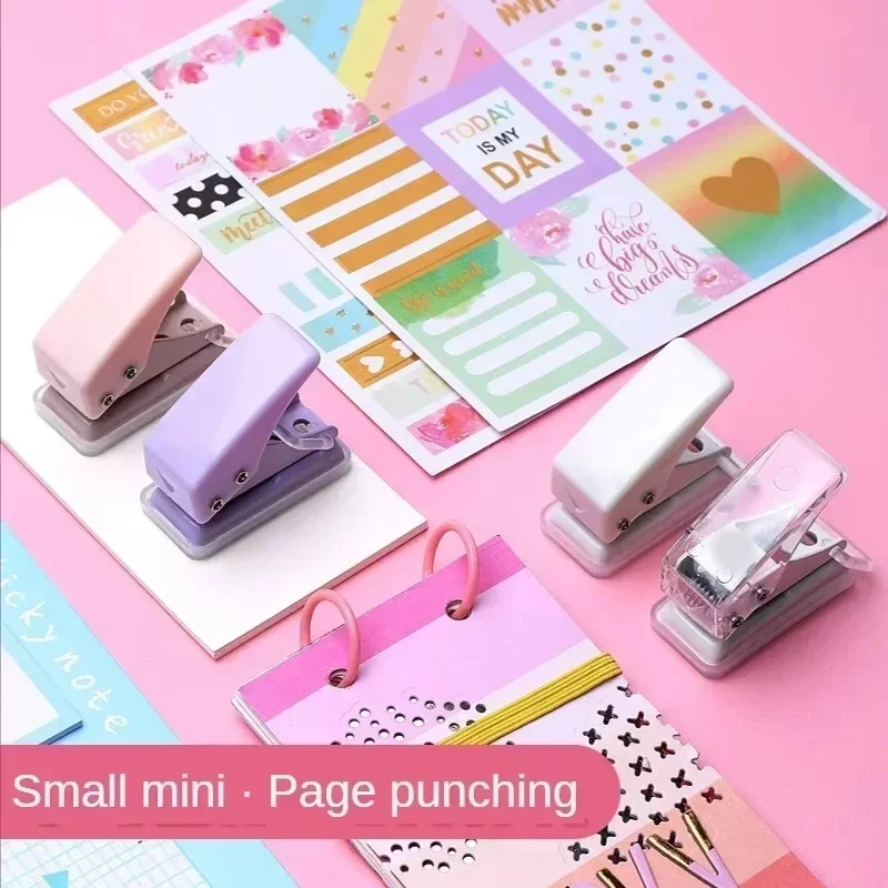 

Single Ring Mini Hole Punch 1 Hole Cute Paper Punch Portable Round Hole Puncher Kawaii Office School Binding Supplies Stationery