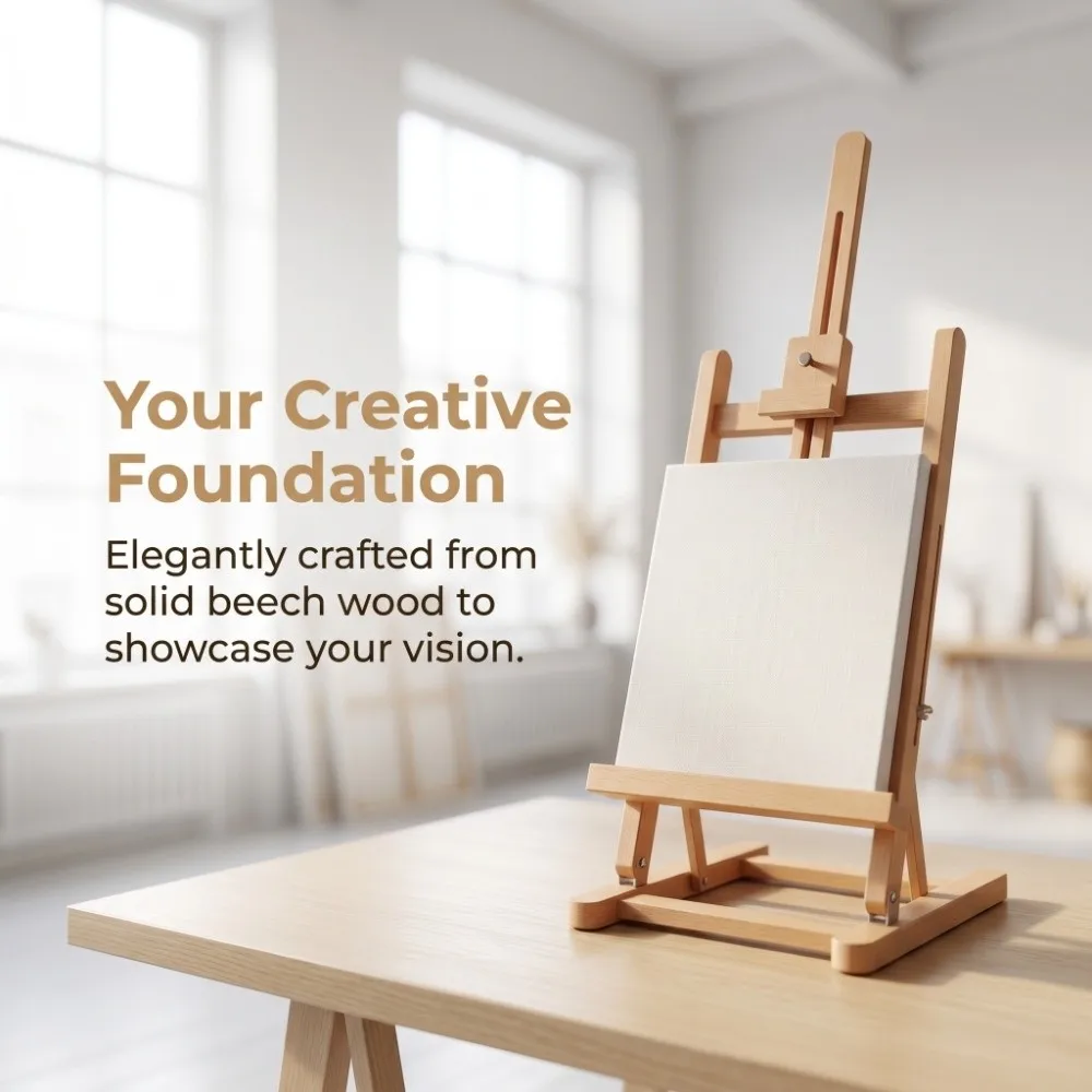 Light for Moving 28cm Wood Easel Foldable Beech Painting Easel Multi-Groove Freestanding Sketch Easel Tablet Support