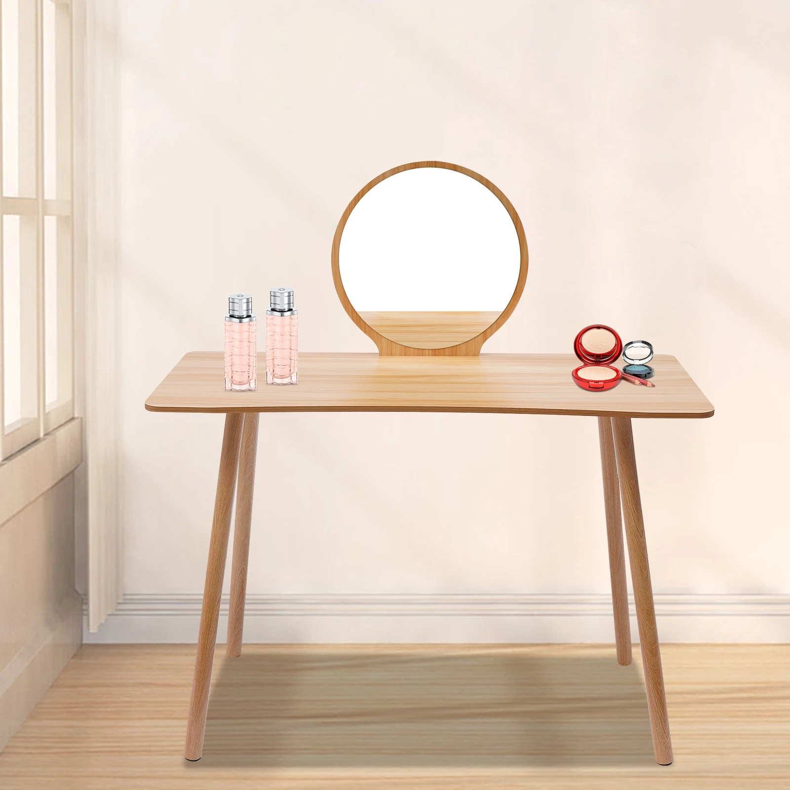 Miroir de maquillage en spanTable simple, chaise en spanTable, commode, vanité, meubles, mode