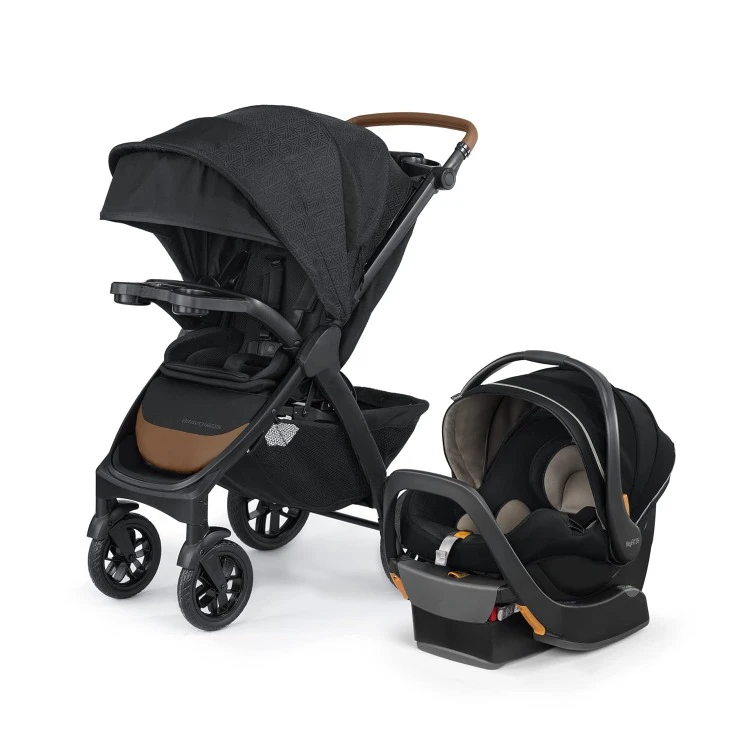 Bravo Primo Trio Travel System, Quick-Fold Stroller with Chicco KeyFit 35 Zip Extended-Use Infant Car Seat and Stroller Combo