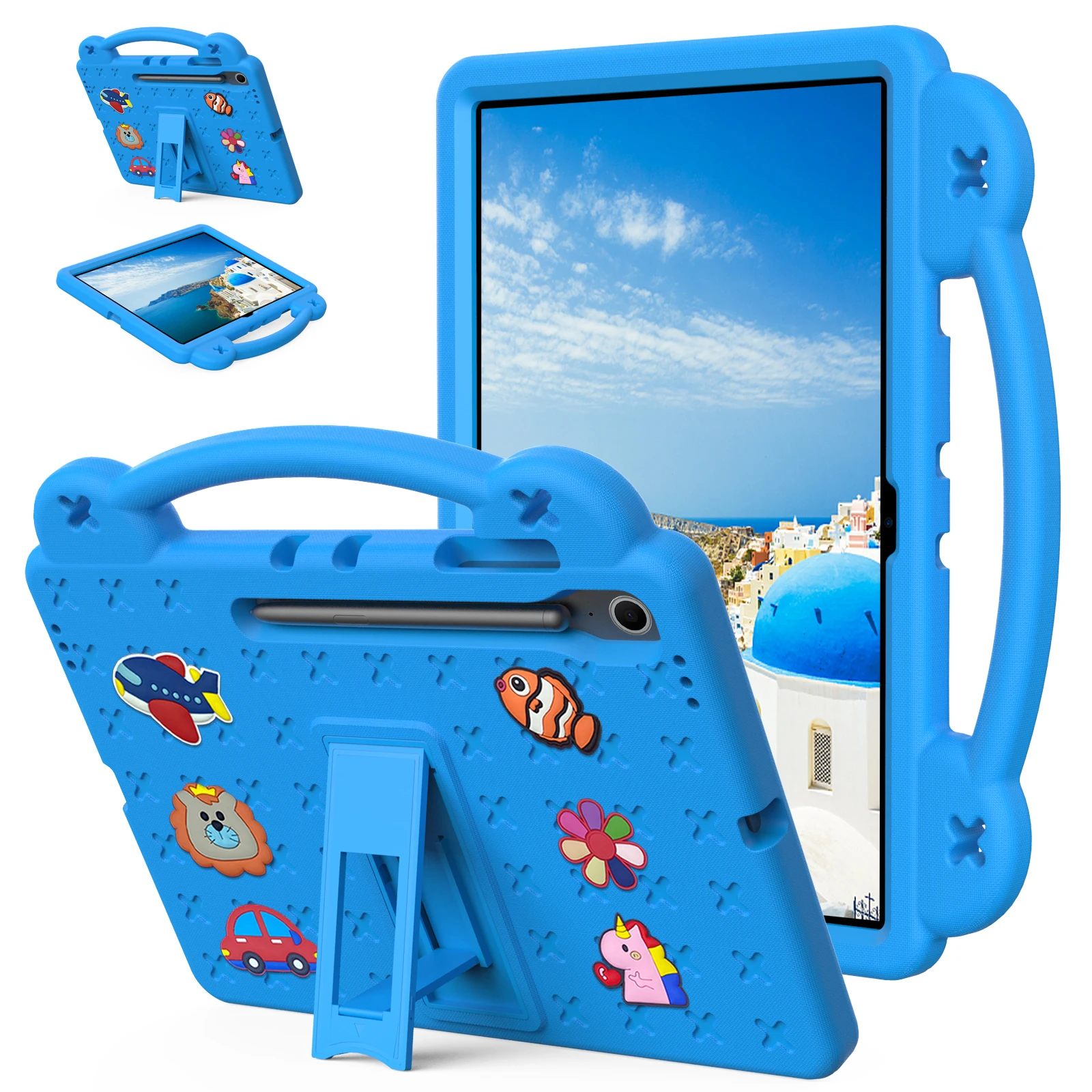 

Чехол-подставка из ЭВА для Samsung Galaxy Tab S10 FE Plus 2025 13,1 дюйма SM-X620 X626 Kids Funda DIY Cover с портативным держателем для рук