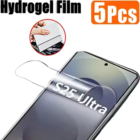 5PCS Screen Protector For Samsung Galaxy S25 S24 S23 S22 S21 S20 Ultra Plus Hydrogel Film For Samsung S25 Edge S24 S23 S21 FE