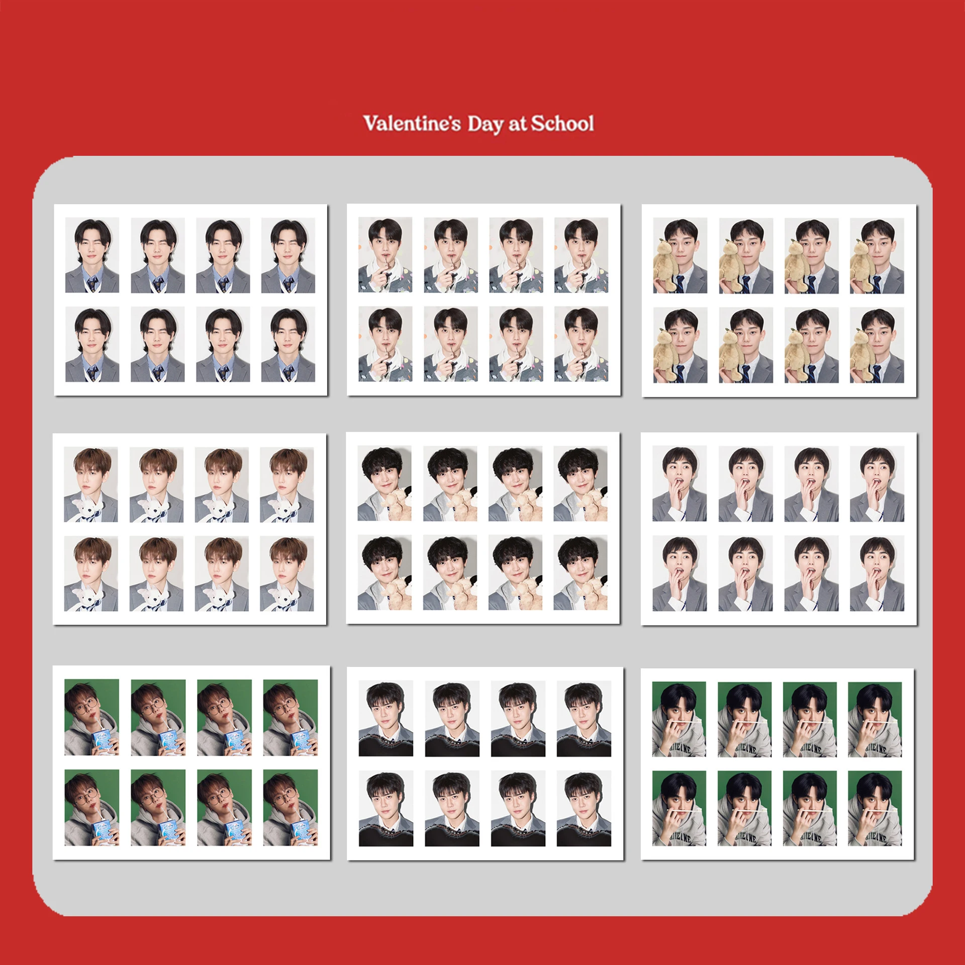 KPOP Photocard New Album Valentine\'s Day at School ID Photo Card LOMO Cards Pictures Fans Gift