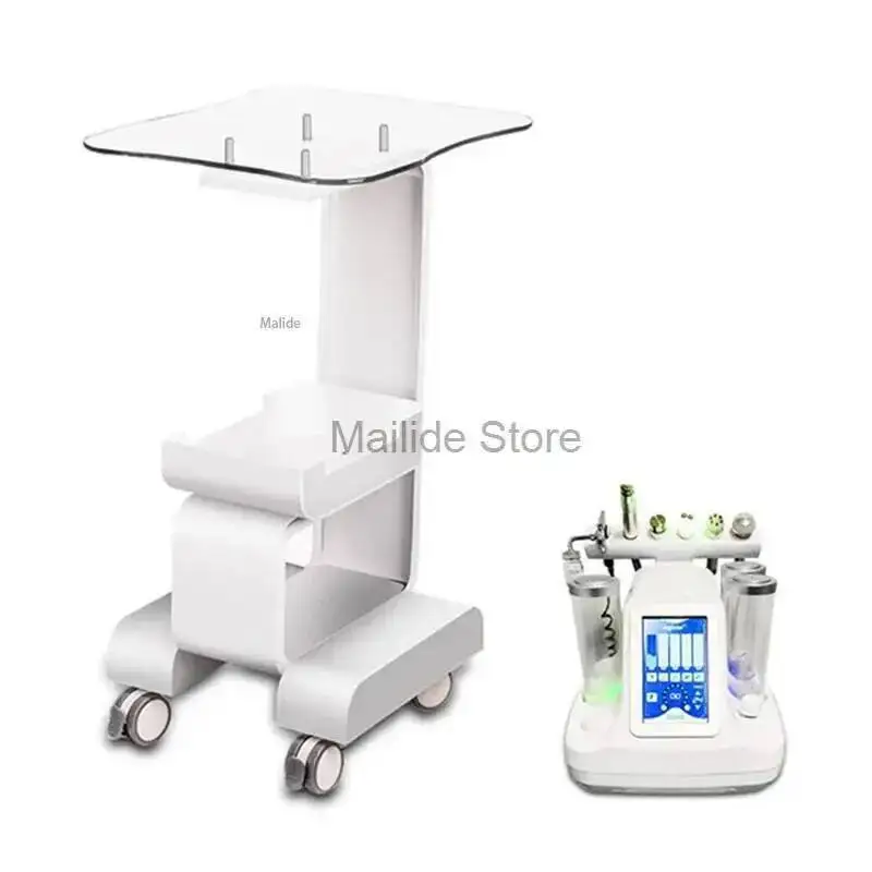 Acrylic Salon Trolleys Light Beauty Luxury Salon Tool Trolley Modern Salon Furniture Simple Home Multi-layer Rack with Wheels
