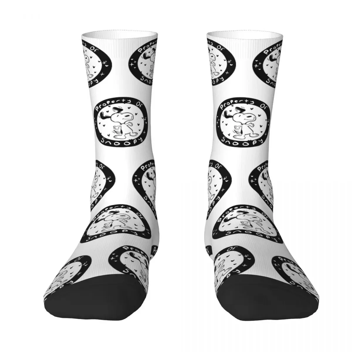 Cool Property Of  Dog Cartoon Sports Socks Polyester Long Socks for Unisex Breathable