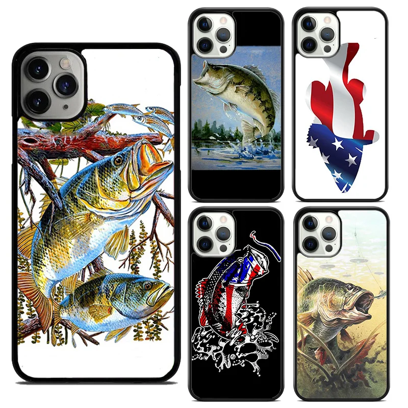 Bass Fish Fishing Mobile Celular Phone Cases for iPhone 16 15 SE2020 7 8 Plus for Apple 13 14 11 12 Mini Pro Max coque fundas