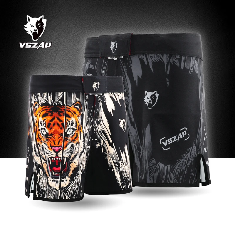 VSZAP Boxing Shorts for Fighting Sports, Flat - cut, Durable Training Bottoms