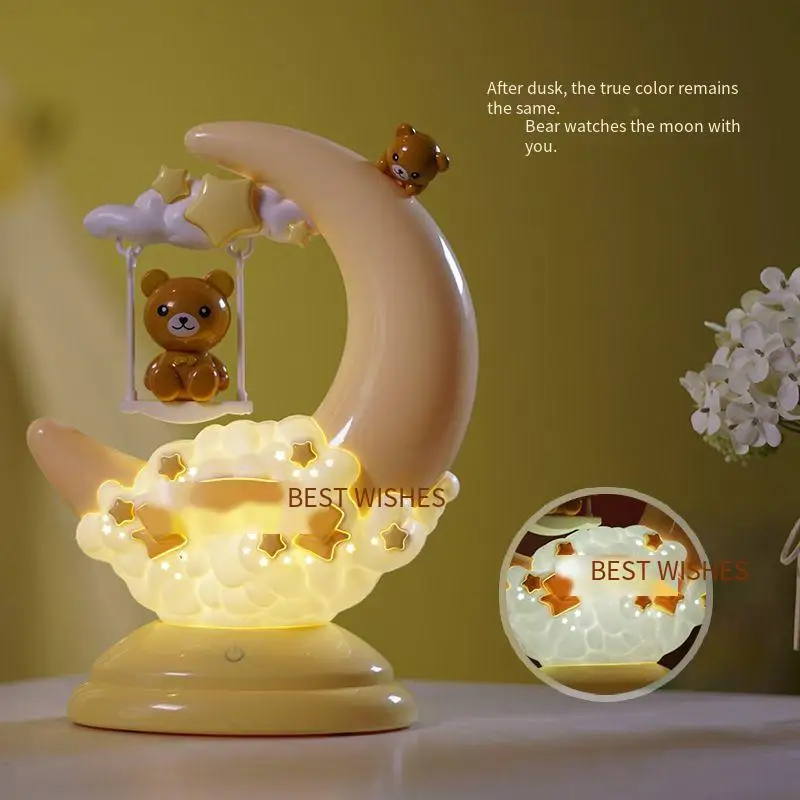 Lampe de table de jouet de dessin animé pour enfants, lampe LED, protection des yeux, apprentissage des étudiants, ornements mignons, cadeau d'anniversaire
