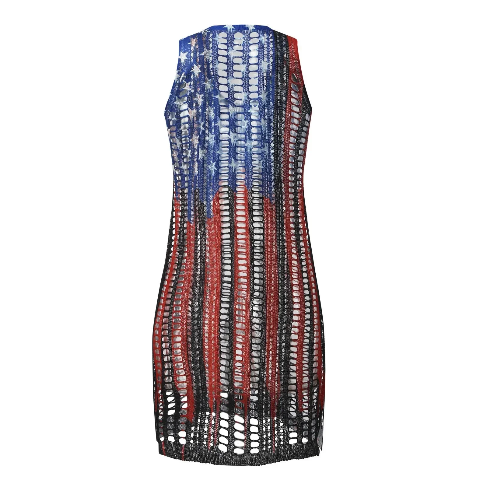 Badeanzug-Vertuschungen für Frauen, Unabhängigkeitstag-Druck, gehäkelt, Strand-Badeanzug, Vertuschung, Blumenmuster, Strandmode, V-Ausschnitt, Badeanzüge für Damen