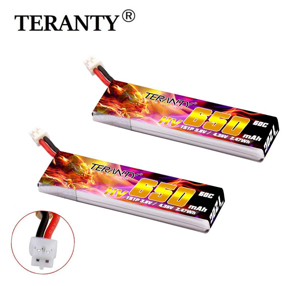 1-6pcs 1S 650mAh 3.8V 60C HV Lipo battery PH2.0 Plug For FPV Racing Drones EMAX mobula7 Quadcopter Spare Parts