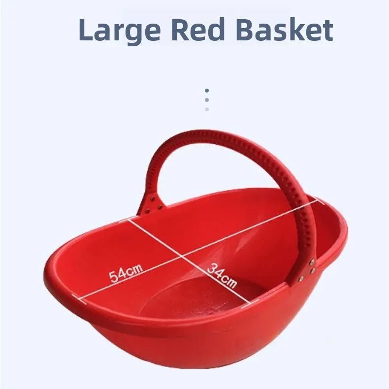 Thickened Plastic Fruit Picking Basket Handheld Agricultural Use Drainage Vegetable And Fruit Basket Handbag Style Storage Ba...