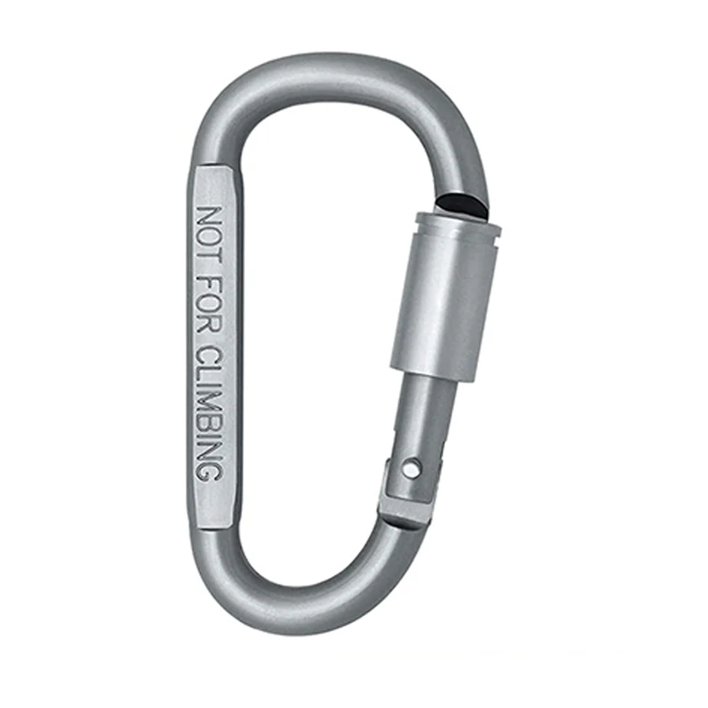 

Carabiner Clip Aluminum D-Ring Locking Durable Strong and Light Large Carabiners Clip Set for Outdoor Camping Screw Gate Lock