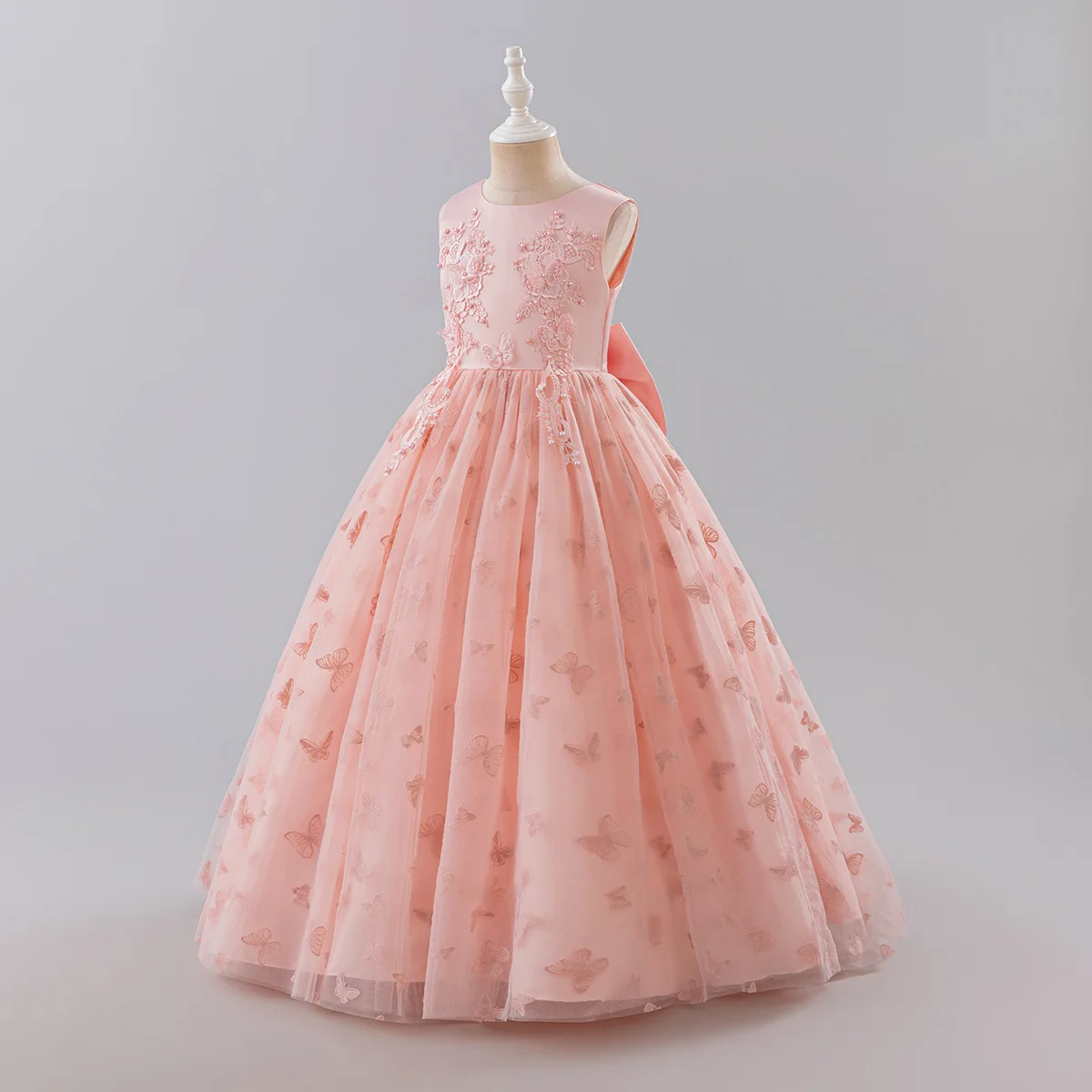 Fashion Girls Dresses for Party and Wedding Lace Sleeveless Flower Girl Dresses Summer Children Prom Dresses 3-13 Years