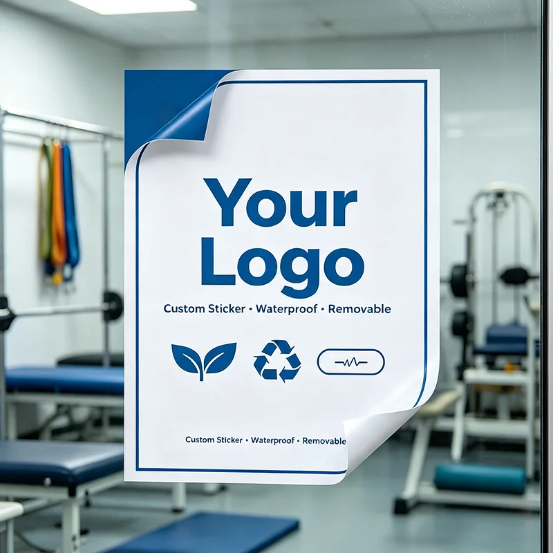 Any Size 100cm Custom Sticker Waterproof Vinyl Decal Removable UV‑Resistant Indoor Outdoor Business Decor Sign For Pilates Studi