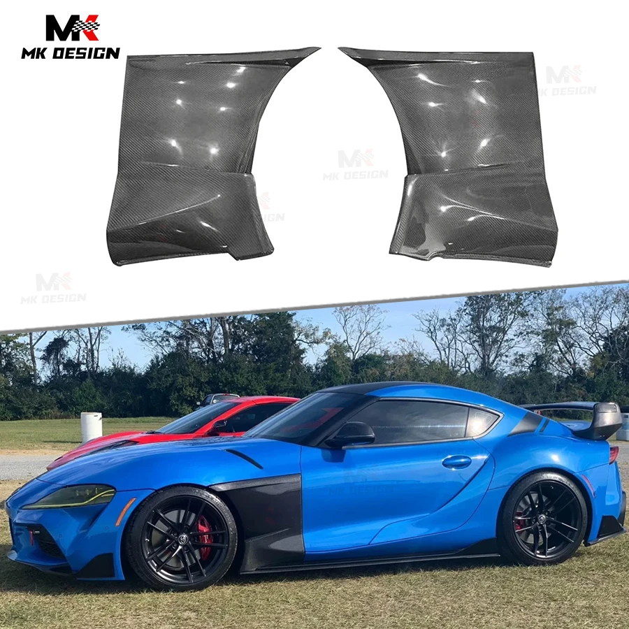 

Углеродное волокно EVS стиль переднего крыла для Toyota Supra A90 2019+ передние боковые крылья комплект кузова внешние аксессуары автомобиля