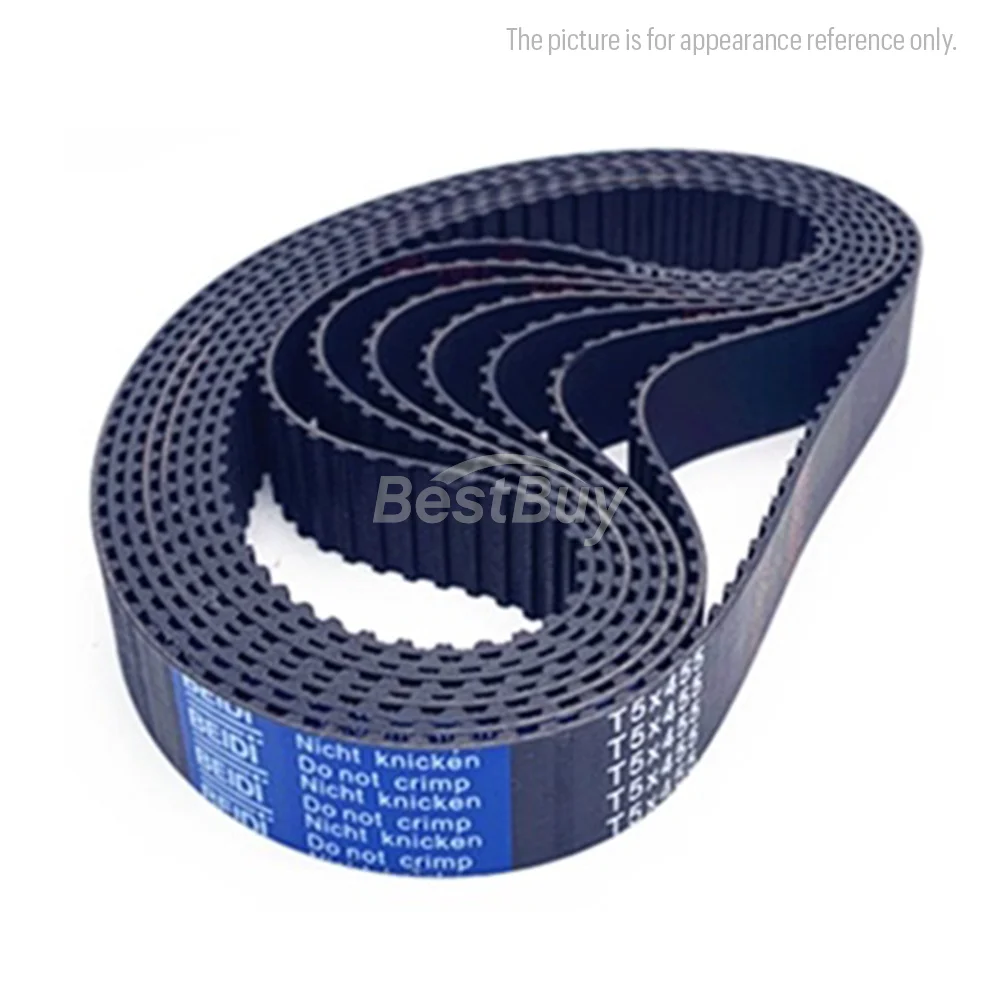 T5 Rubber Closed Loop Timing Belt Width 10/15/20/25mm Perimeter 710/720/725-1200mm Pitch 5mm Trapezoidal Tooth Synchronous Belt