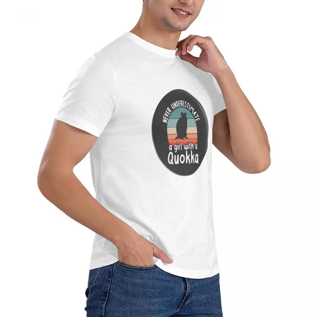 Never Underestimate Quokka T Shirt Cool Casual Men Unisex New Fashion