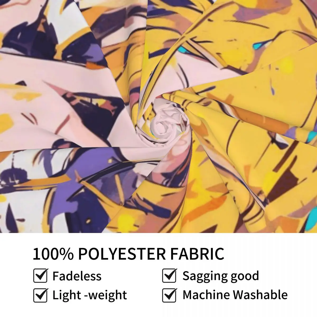 Vocaloid Kagamine Rin نسيج الهبي البوليستر الجدار الشنق غرفة الديكور الستار السحر المفروشات