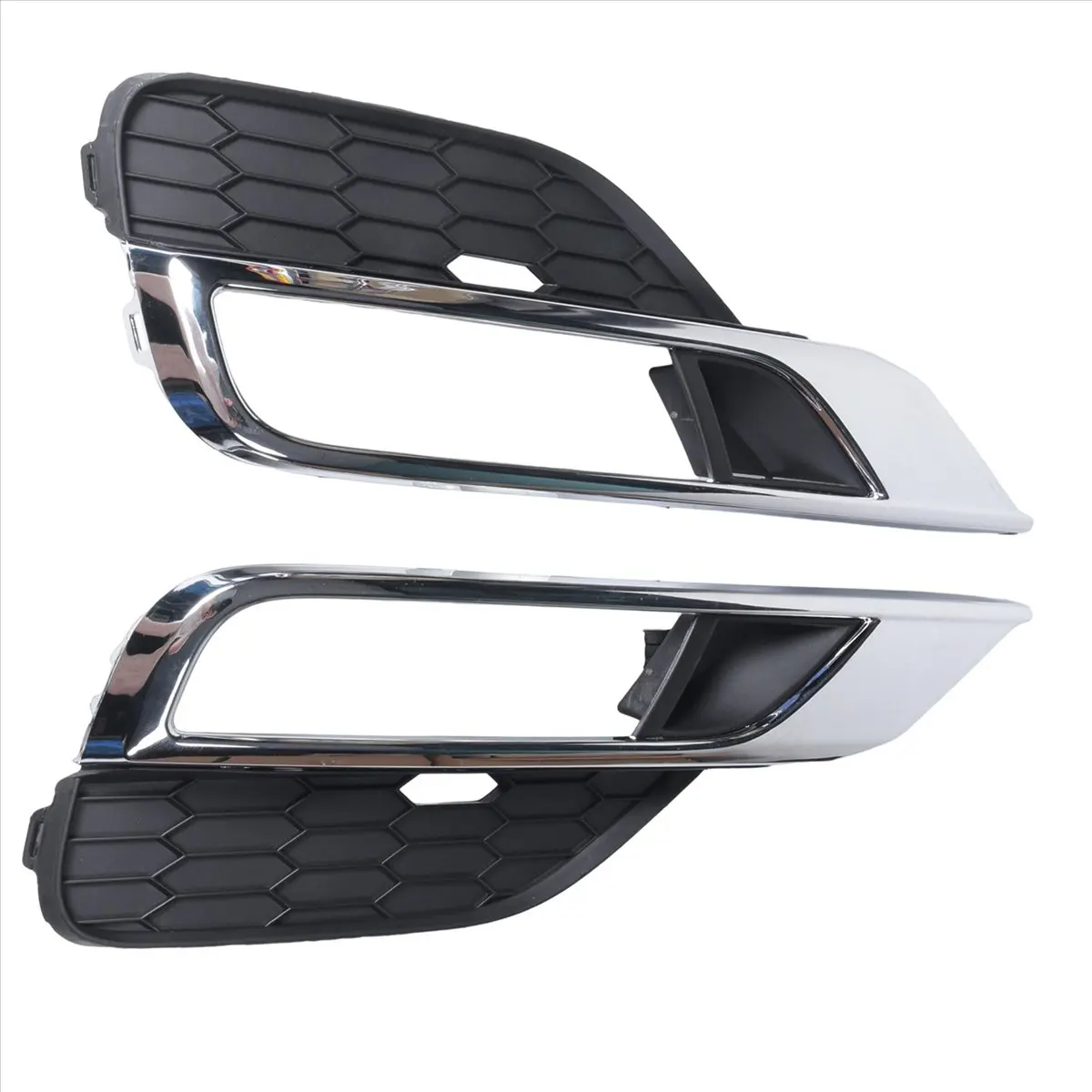 #52W (black+silver)2Pcs Front Bumper Fog Light Cover Trim Left+Right for Honda CR-V CRV,Automotive Parts & Accessories