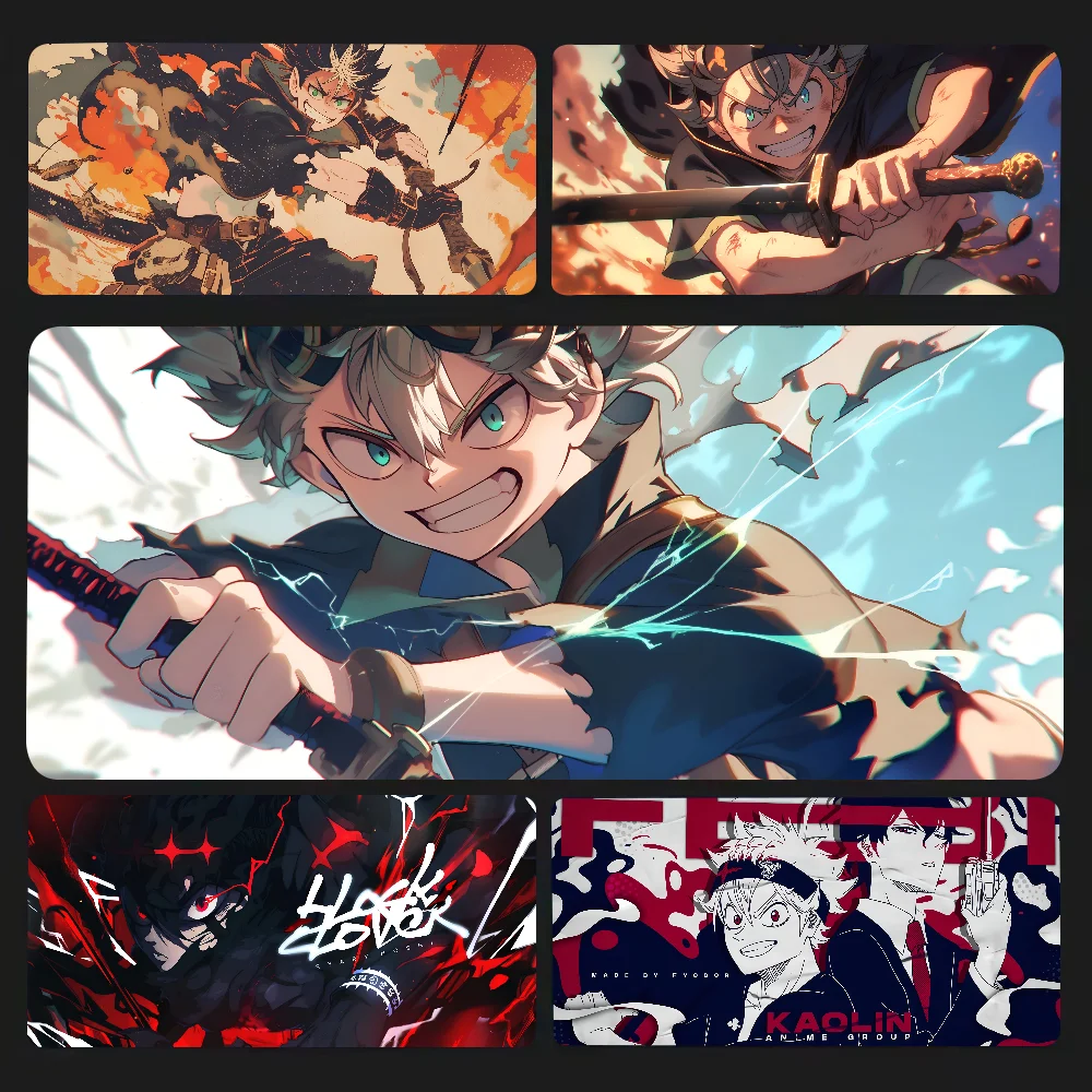 Hot Anime Cool Boy Black Clover Mousepad Mouse Mat Desk Mat With Pad Gaming Accessories Prime Gaming XXL Keyboard Pad Padding M