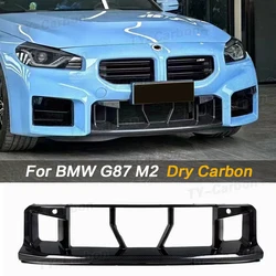 Dry Carbon Fiber OEM Style Front Center Bumper Grill Trim For BMW 2 Series M2 G87 2022+ Low bumper grille Car Styling Bodykit