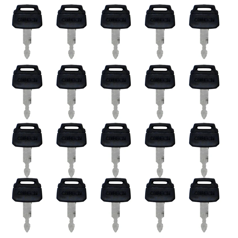 20Pcs Ignition Key K250 2420WL2420 Compatible with Kobelco Excavator SK-8 SK200 Compatible with Kawasaki Compatible with Case