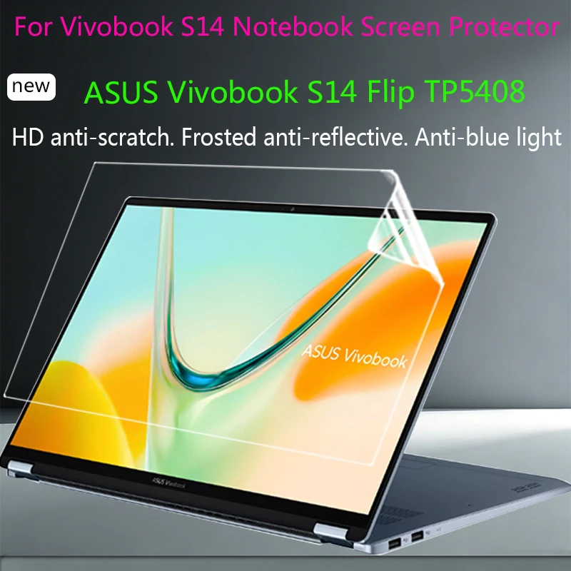 Suitable for ASUS Vivobook S14 Flip TP5408 laptop screen protection film HD anti-reflective keyboard film 14 inch anti-peep film