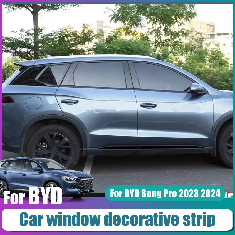 

For BYD Song Pro 2023 2024 exterior modification Car window decorative strip Fish scale patterned rear window decoration strip