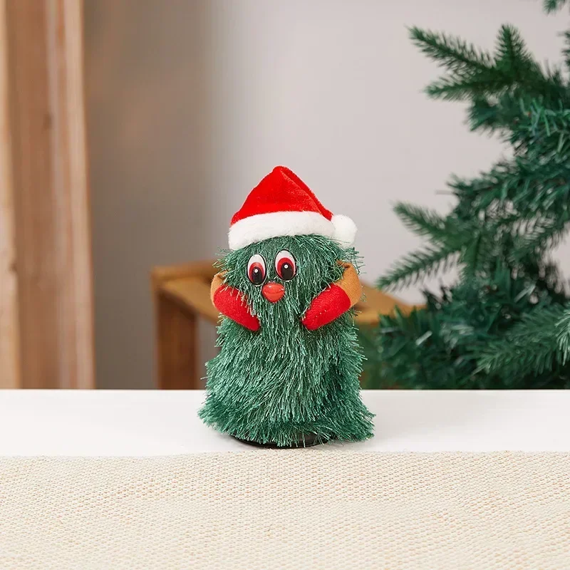 شجرة عيد الميلاد الراقصة مع الموسيقى الدورية الاطفال اللعب عيد الميلاد الغناء دمية دمية كهربائية المزحة الدعامة لعبة مضحكة زينة عيد الميلاد #4