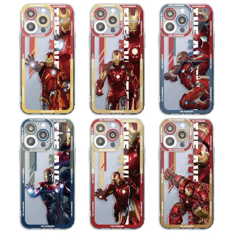 Marvel Ironman Super Phone Case for Redmi Note 9 12 Pro Plus 5G 10S 12S 10 9S 11Pro 13Pro 11S 9 Pro 10 Pro 12 Luxury Clear Cover