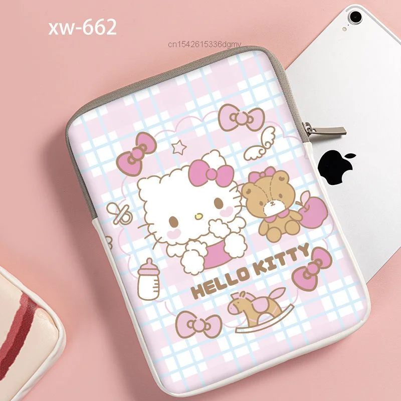 Sanrio Hello Kitty Cute Cartoon Laptop Tablet Inner Case Bag Ipad 7.9 9.8 10.2 11 Inch Sleeve Pouch For Macbook Ipad Pro 2021