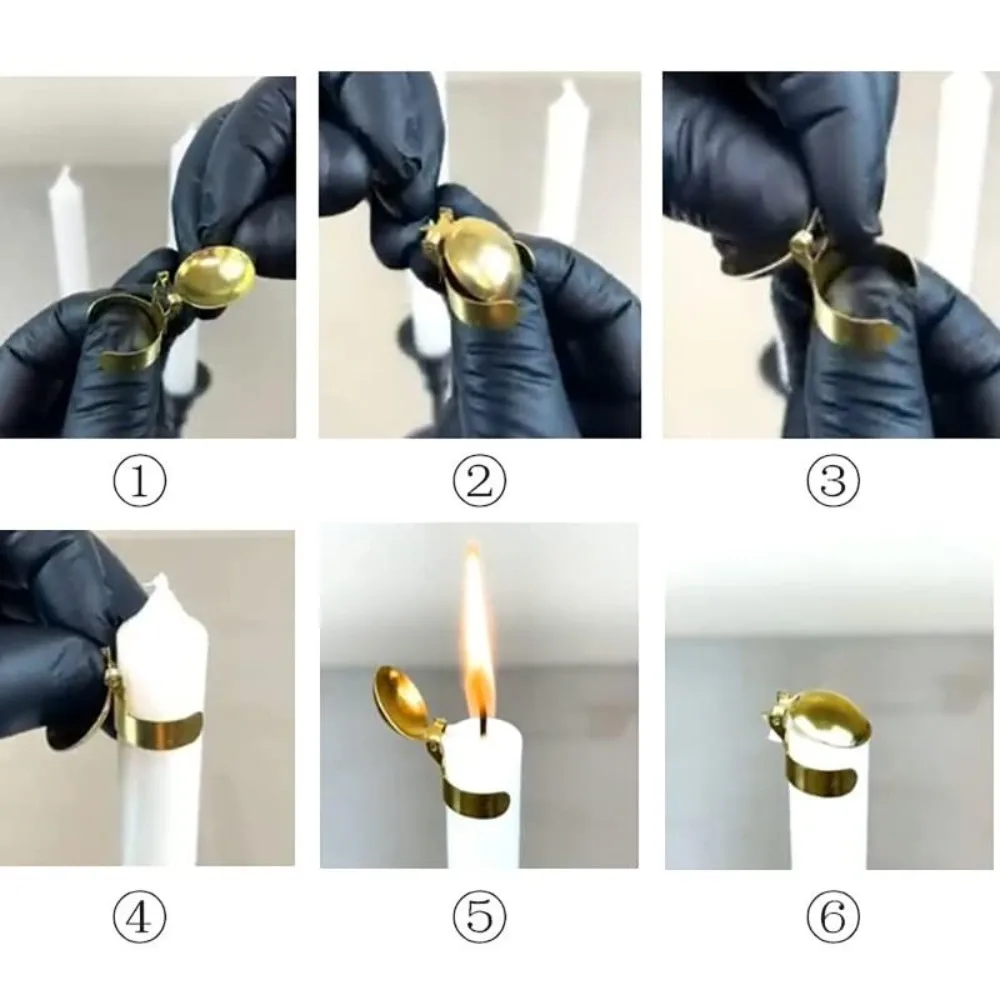 Automatic Metal Candle Snuffer Fire Extinguisher Putting Out Candle Flame Safely Wick Flame Extinguishing Clip Household Tools