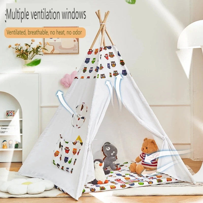 Crianças tenda tipi portátil casa tipi para menina e menino castelo sala de jogos decoração crianças tenda teepee para crianças
