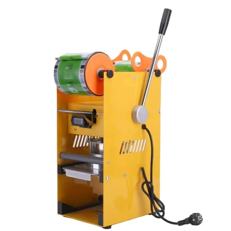 Handmatige bekersluitmachine 95/90/85/75MM continue plastic bekersluitmachine