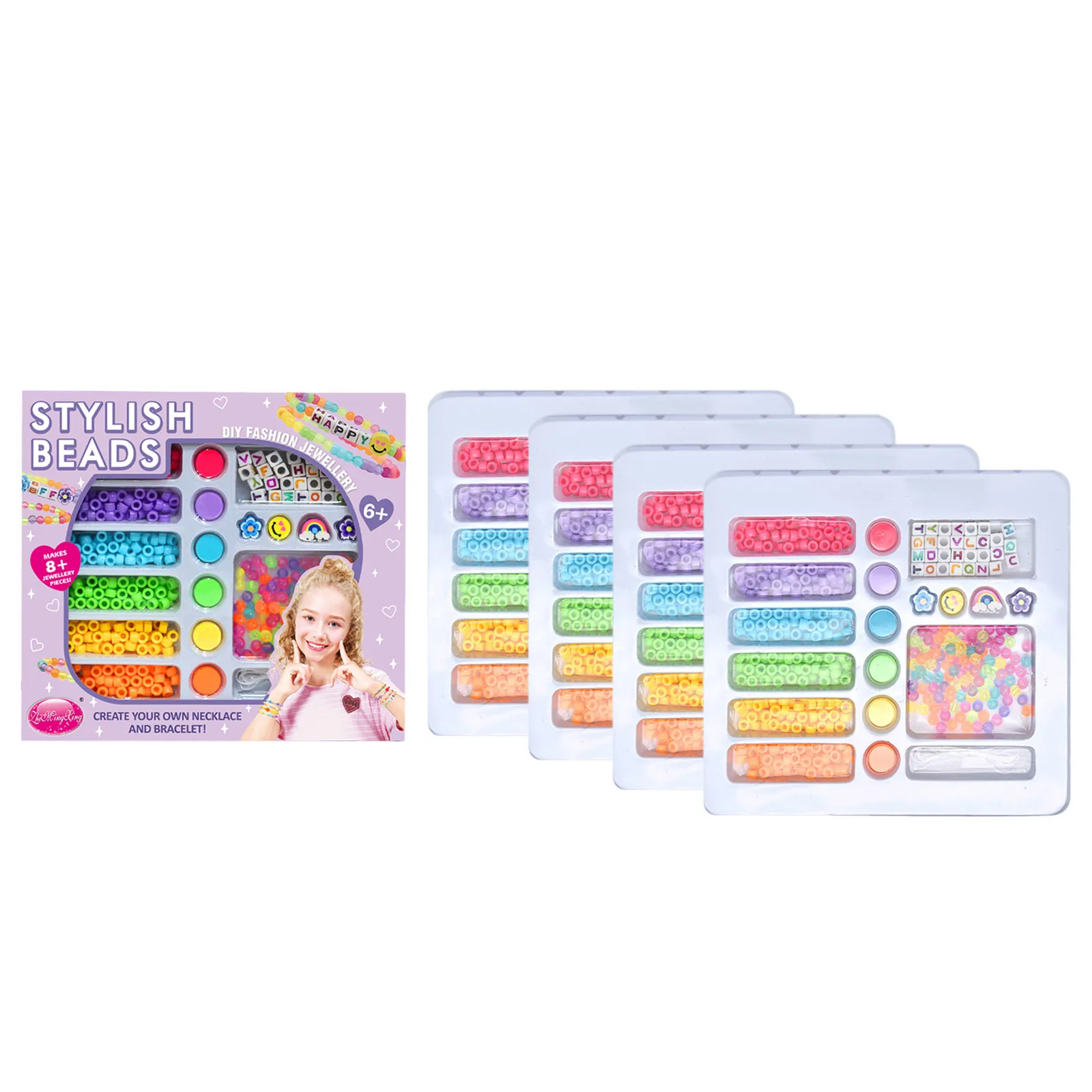 Digitale klok Kookwekker Pack Kit Armbanden maken Vriendschapsarmband Kit Letterkralen voor het maken van ouderwetse kookwekker