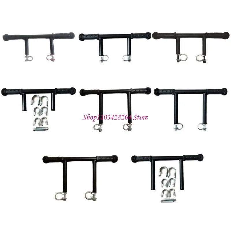 Baby Strollers Handle Extension Adapter for Pushchairs Lightweight Handle Extender Double Tube for Tall Parents Black