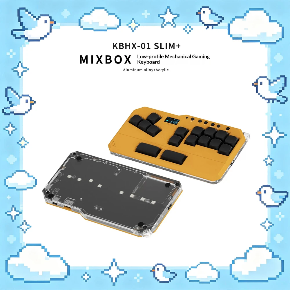 DOIO HITBOX KBHX-01 Game Keyboard Aluminum Alloy Material Wired Keyboard Dazzle Back Lighting PBT Injection Key Cap For Gifts