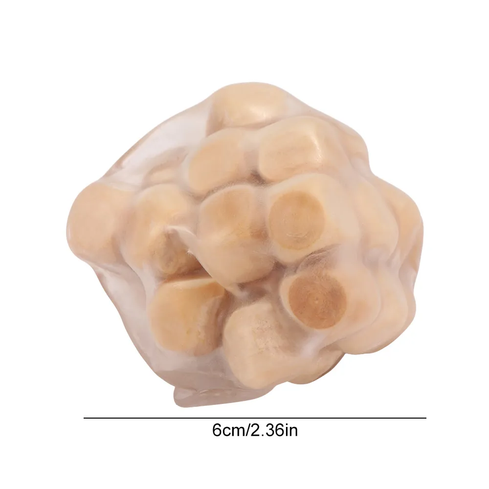 Creative Wooden Noisy Squeeze Kneading Anxiety Relief Decompression Noisy Ball Hand Relax Comfortable Squeeze Fidget