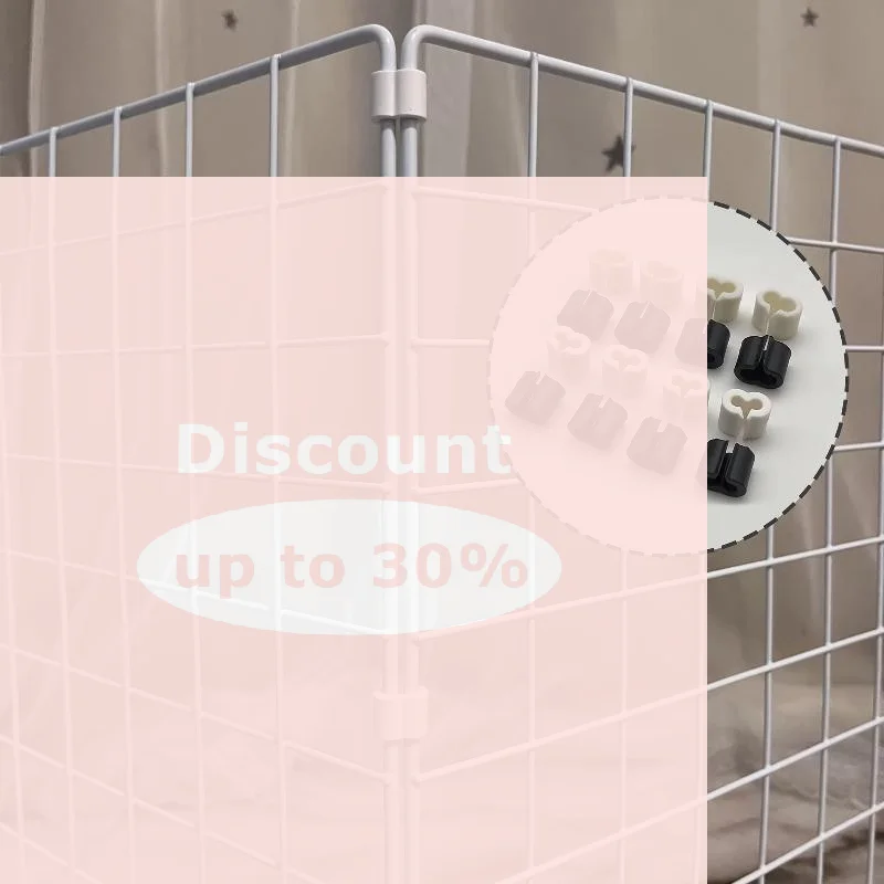 [20Pcs Plastic Connector Fittings DIY Modular Grid Panel Assembly Kit For Pet Playpen Cat And Dog Fence Enclosures Grid Panel]