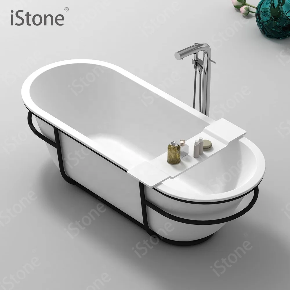 Smart Solid Surface Composite Stone Resin Freestanding Bathtub