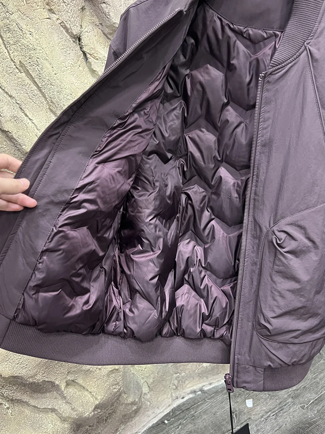 Klassieke Retro MA Heren Faionable Baseball Kraag Pilot Down Jaet 85Du Down Thiened Polyester Vezel Rits Decoratie