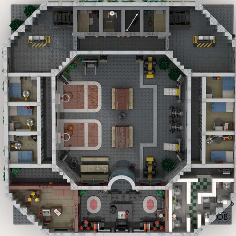 6738Pcs Maximum-Security Prison MOC High-Alert Jail with Reinforced Walls & Watchtowers  Education Building Blocks Gift