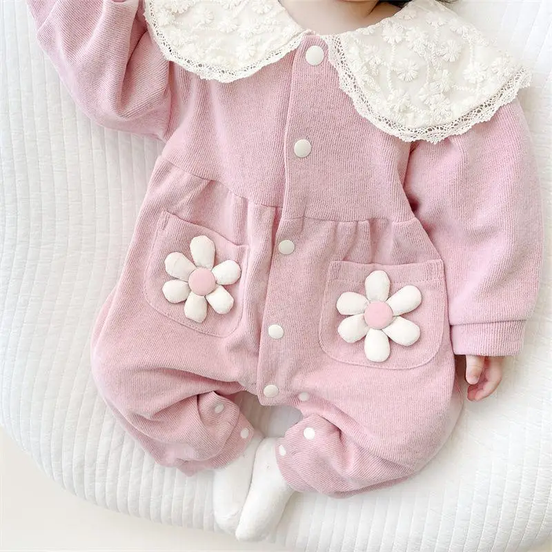 Newborn Baby Onesie Spring and Fall Female Baby Cute Princess Spring Crawling Clothes Weekly Dresses Baby Girl Clothes