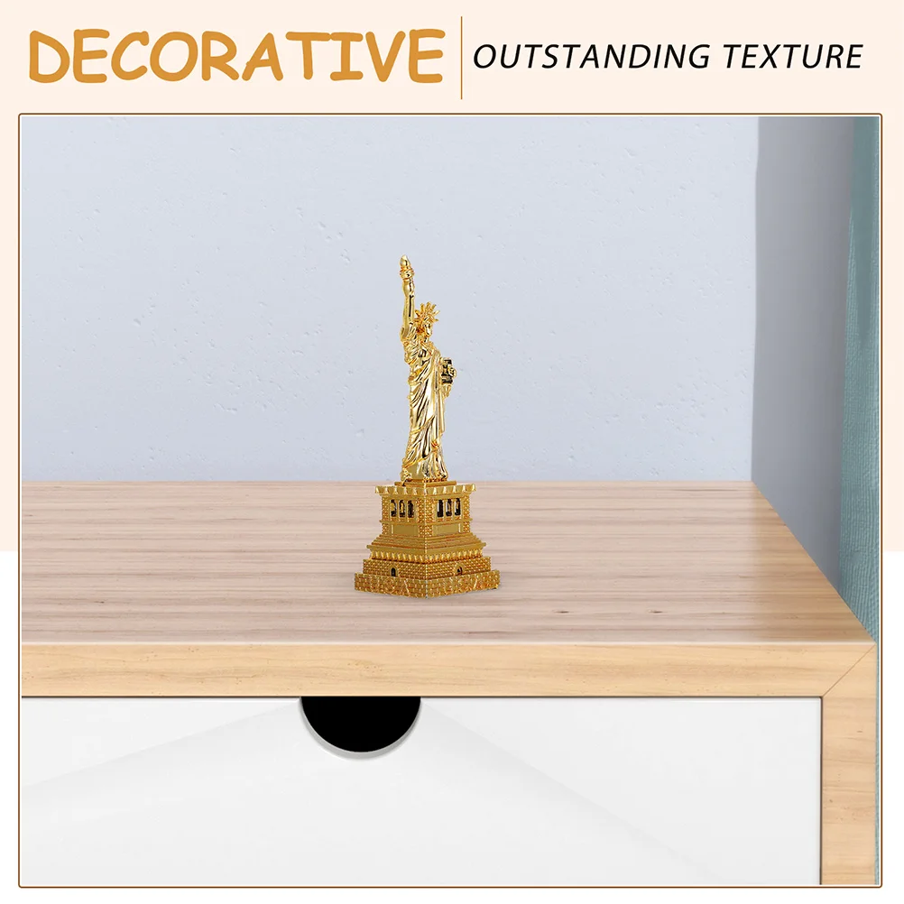 Usa Tabletop Decoration Metal Statue of Liberty Desktop Ornament Easy to Clean Home Office Decor Statue of