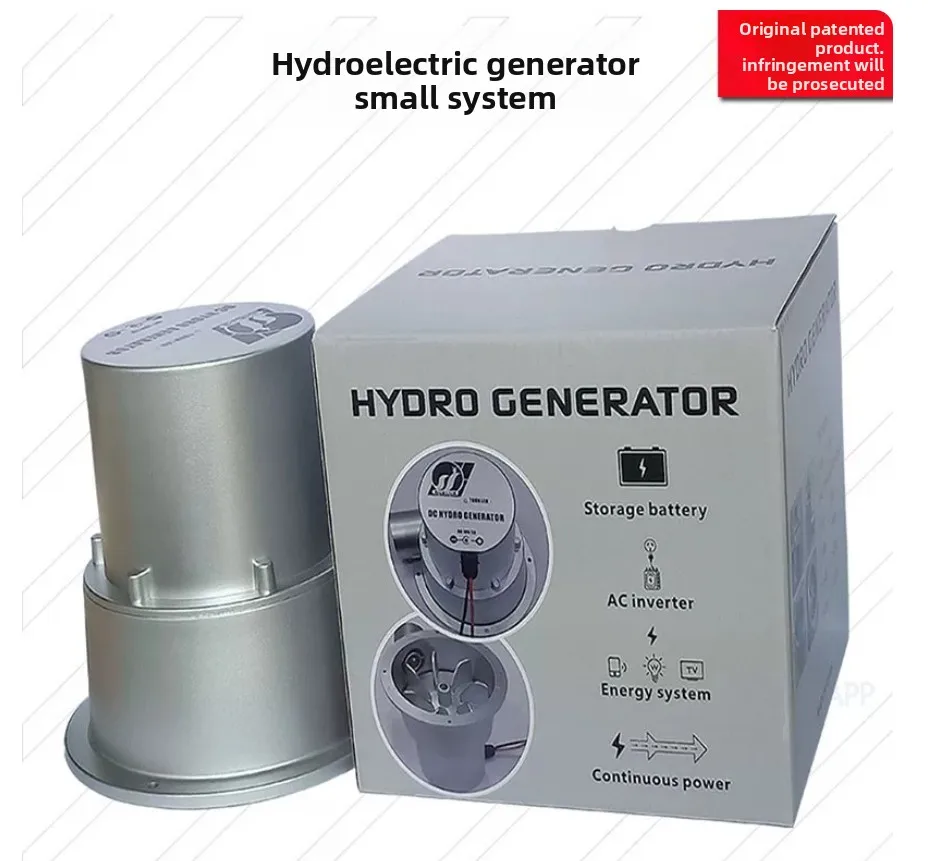 12V 24V Water Turbine Generator DC Brushless Micro Hydroelectric Power for Off Grid Home Camping Use
